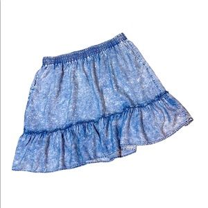 Torrid acid wash ruffle casual skirt